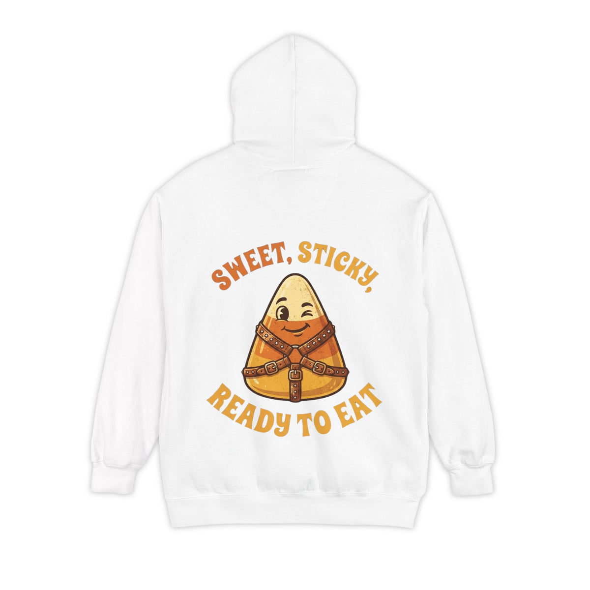 Color: White | Sweet Sticky Ready to Eat Garment-Dyed Hoodie