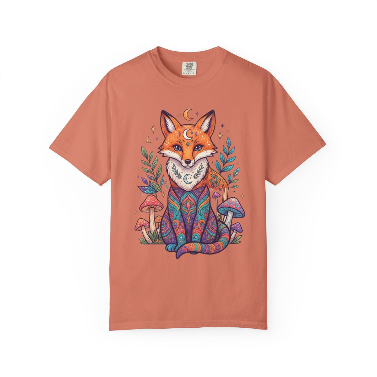 "Hippy Fox" Unisex Garment-Dyed Tee