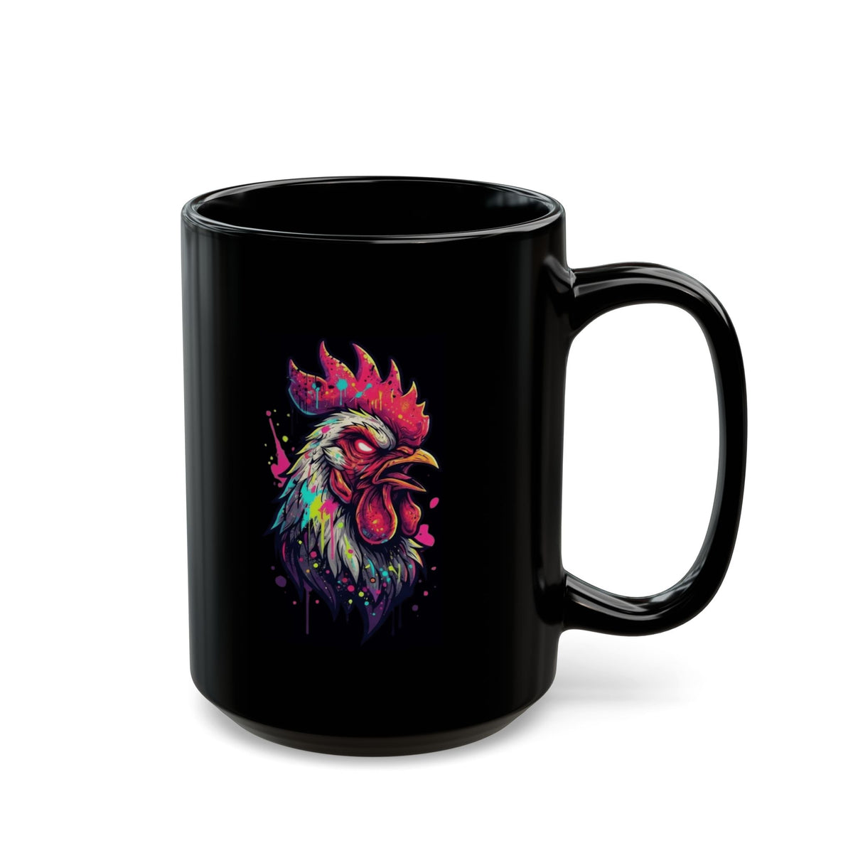 "Chickenshit" Black Ceramic Mug — Graphic