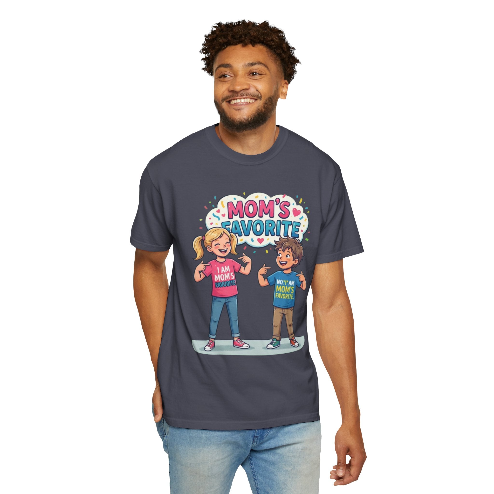 "Mom's Favorite" Unisex Garment-Dyed Tee
