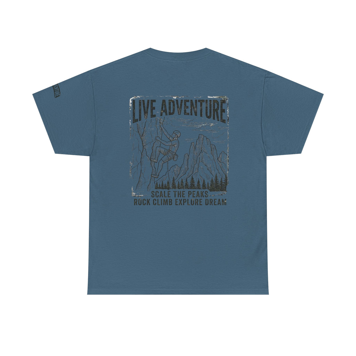 Color: Indigo Blue | Live Adventure - Climb Premium Graphic Tee