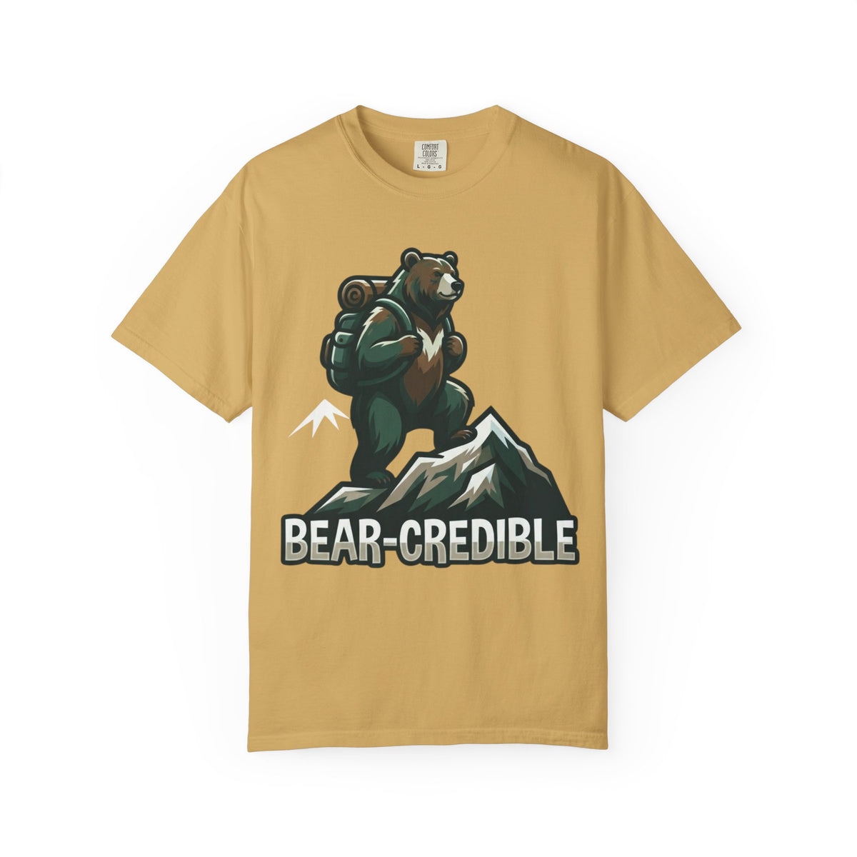 Color: Mustard | Bear Credible Unisex Garment-Dyed Tee