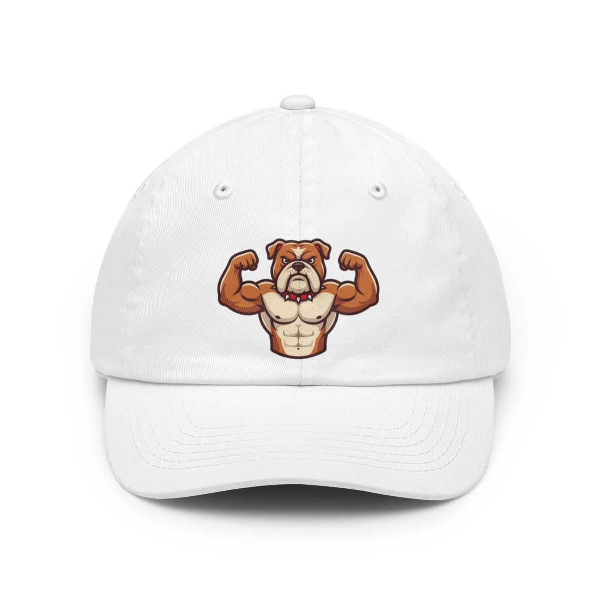 Color: White | Bull Credible Dad Hat — Graphic