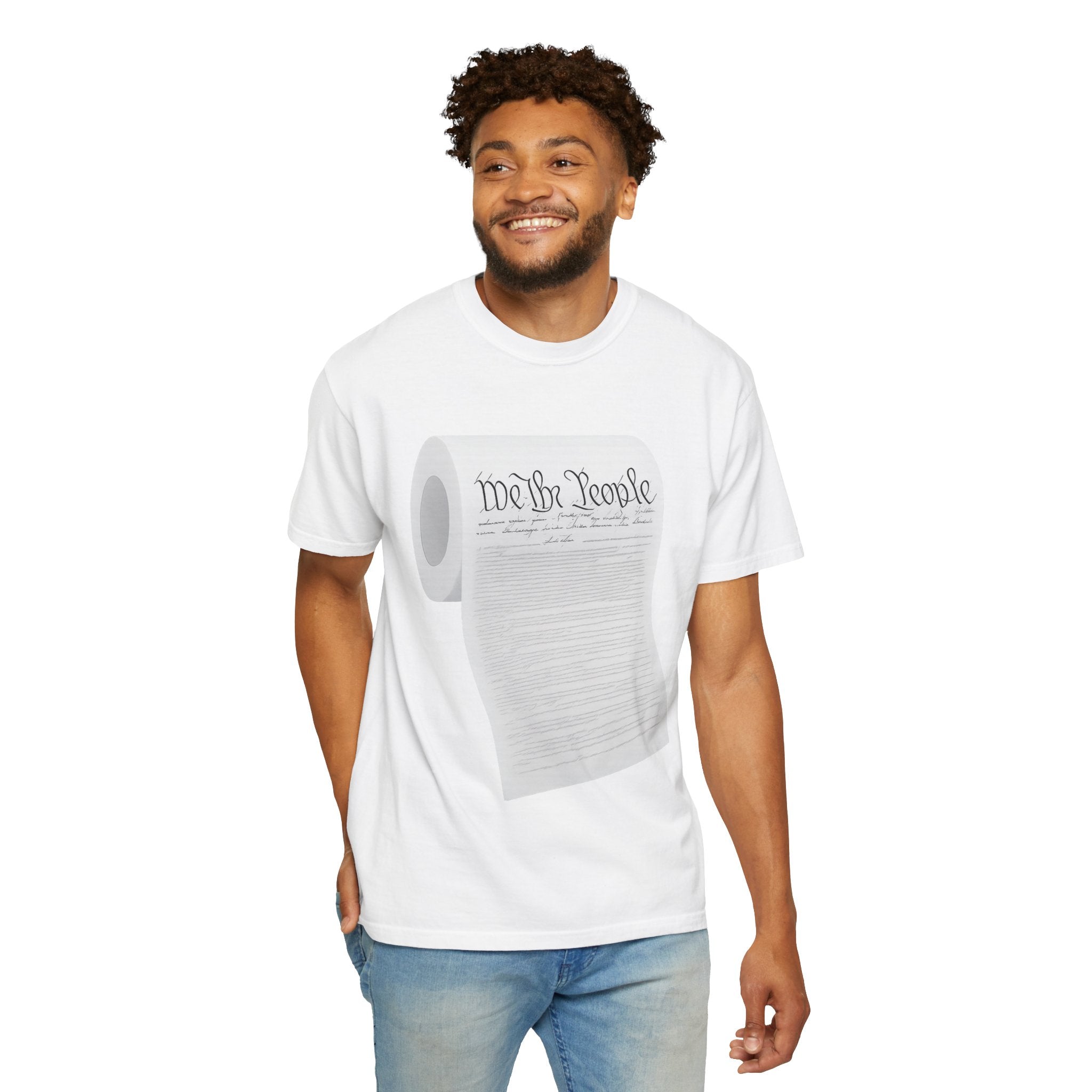 "Toilet Paper Constitution"  Unisex Garment-Dyed T-shirt