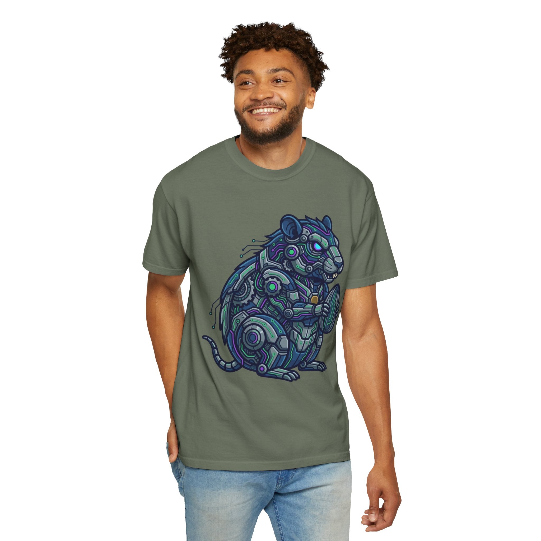 "Cyber Hamster" Unisex Garment-Dyed Tee