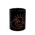 "Sun" Black Ceramic Mug