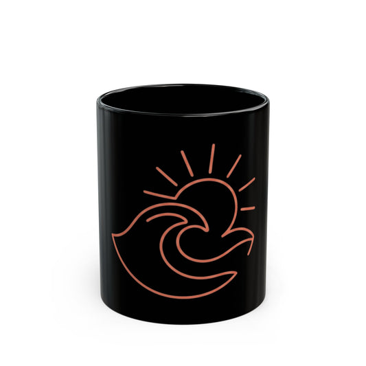 "Sun" Black Ceramic Mug