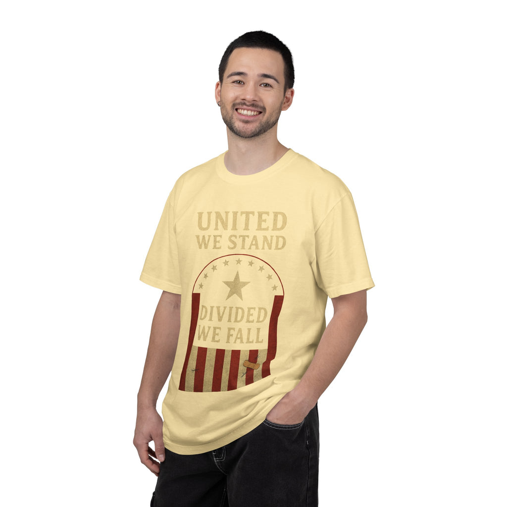 "Divided We Fall" Unisex Garment-Dyed T-shirt