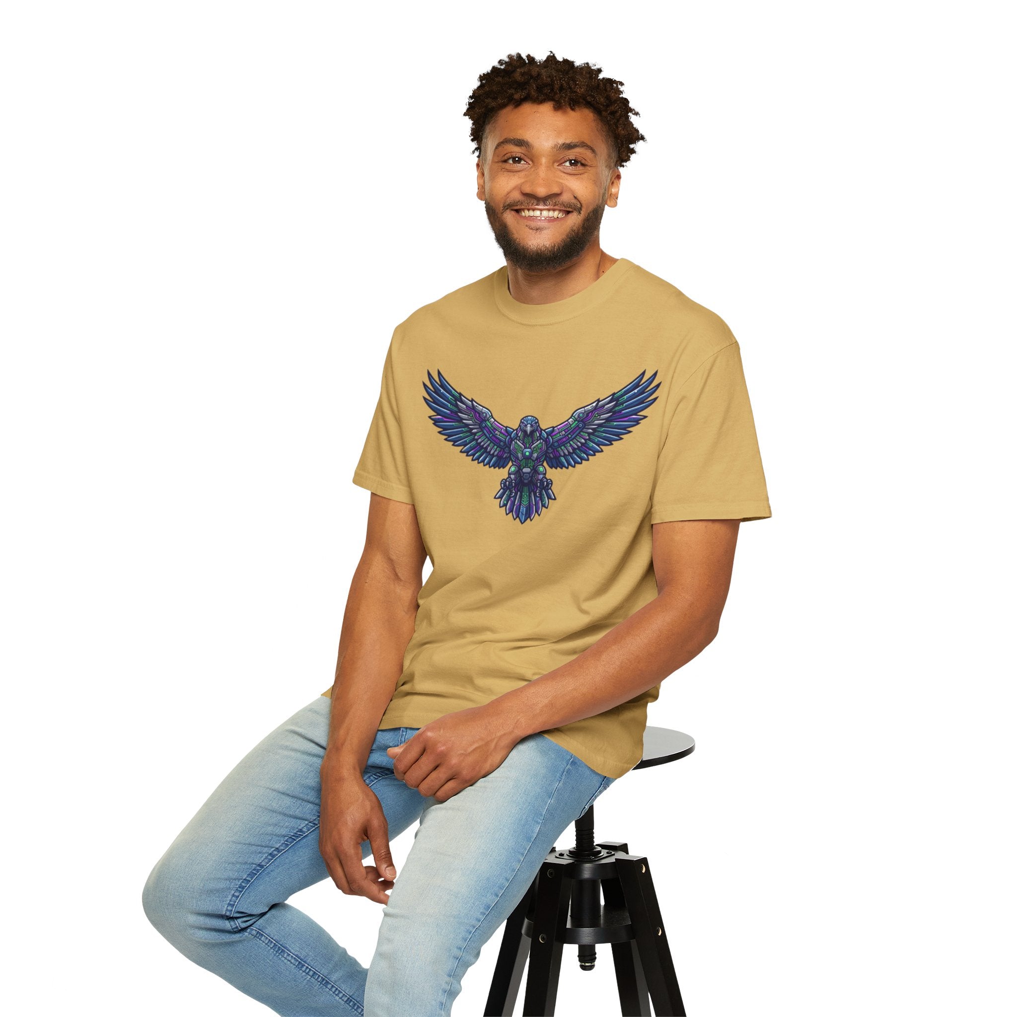 "Cyber Falcon" Unisex Garment-Dyed Tee