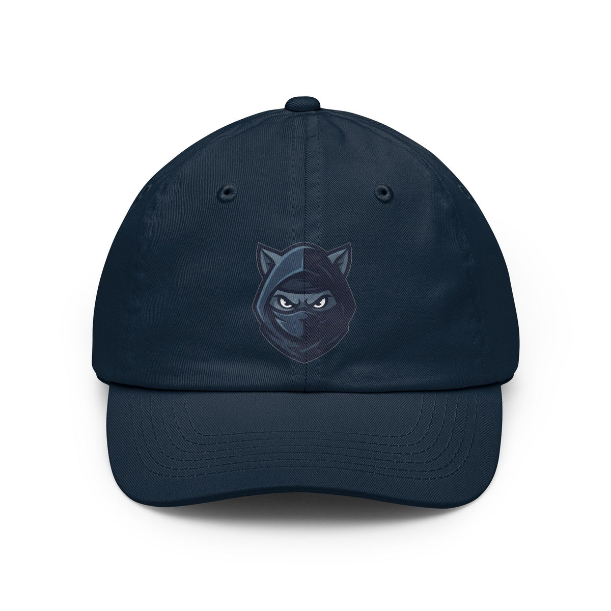 Color: Navy | Ninja Cat Credible Dad Hat — Graphic