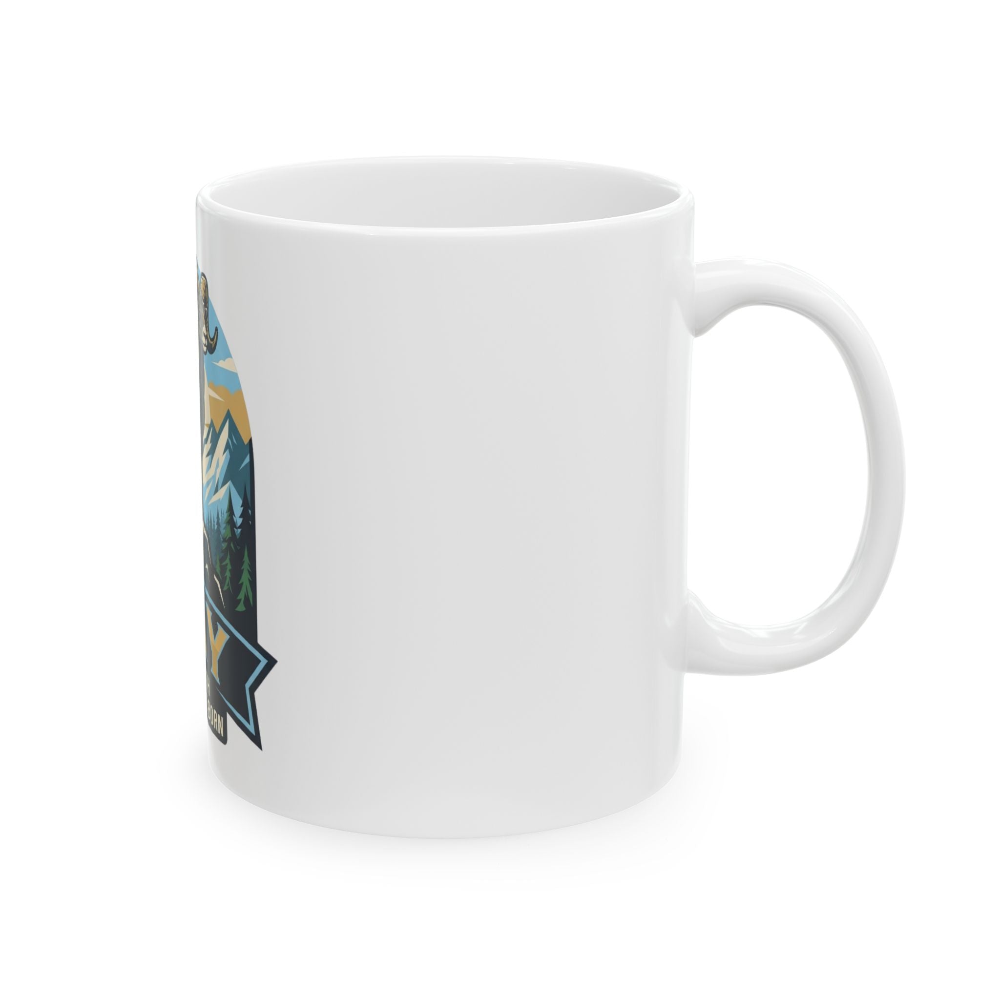 "May Legend" White Ceramic Mug