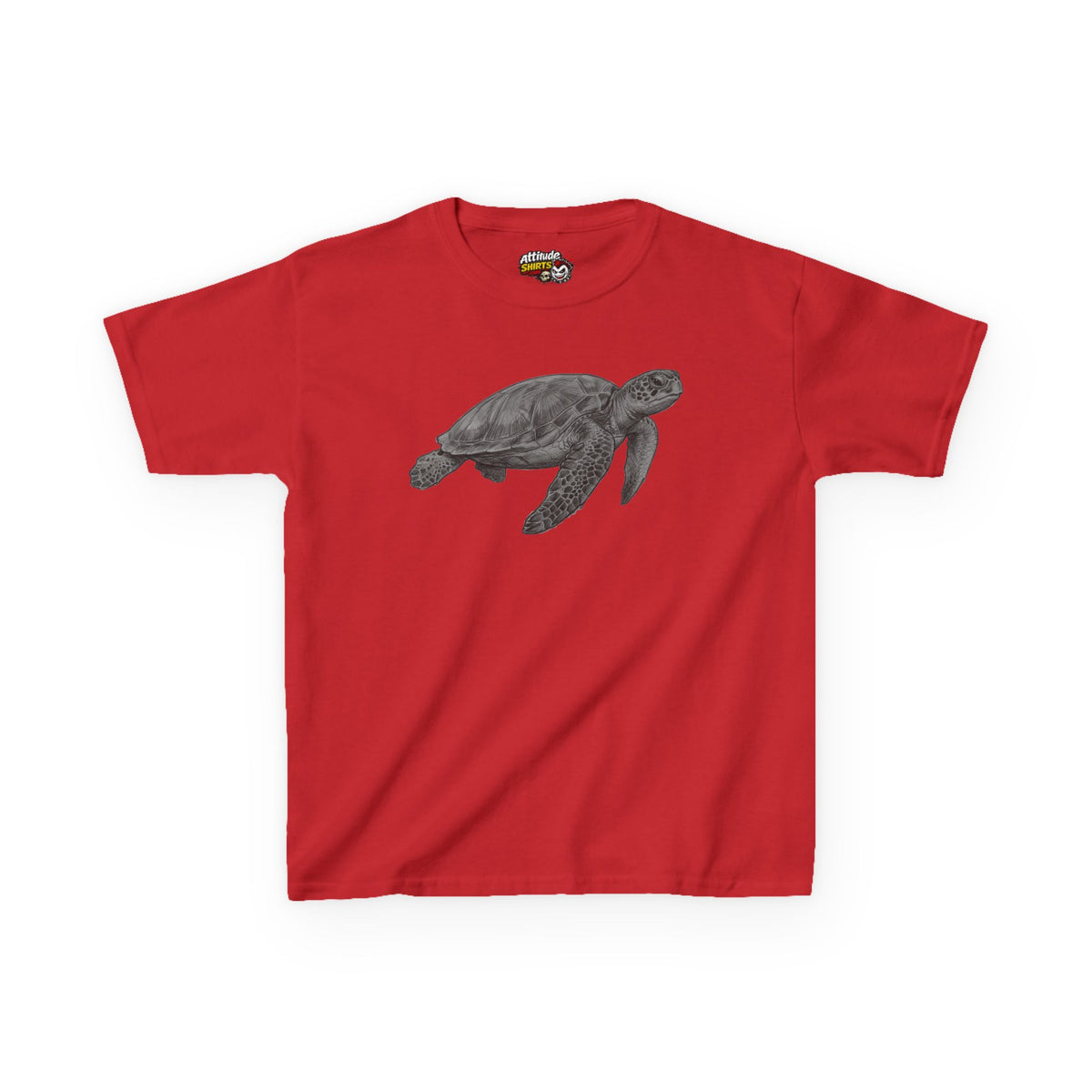 "Pencil Sketch Art Sea Turtle" Kids Tee