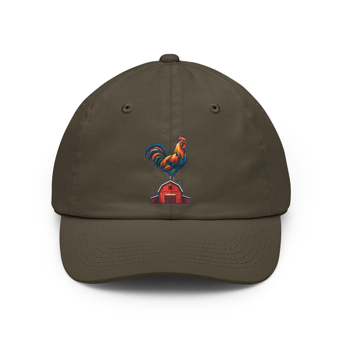 Color: Olive | Barnyard Rooster Dad Hat