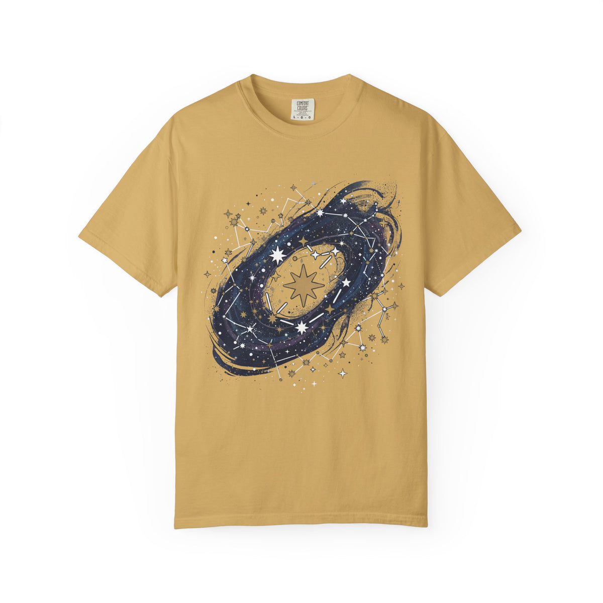 "Constellation Map (Dark Sky)" Unisex Garment-Dyed Tee