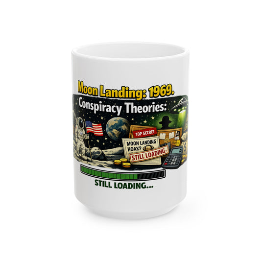 "Moon Conspiracy" White Ceramic Mug