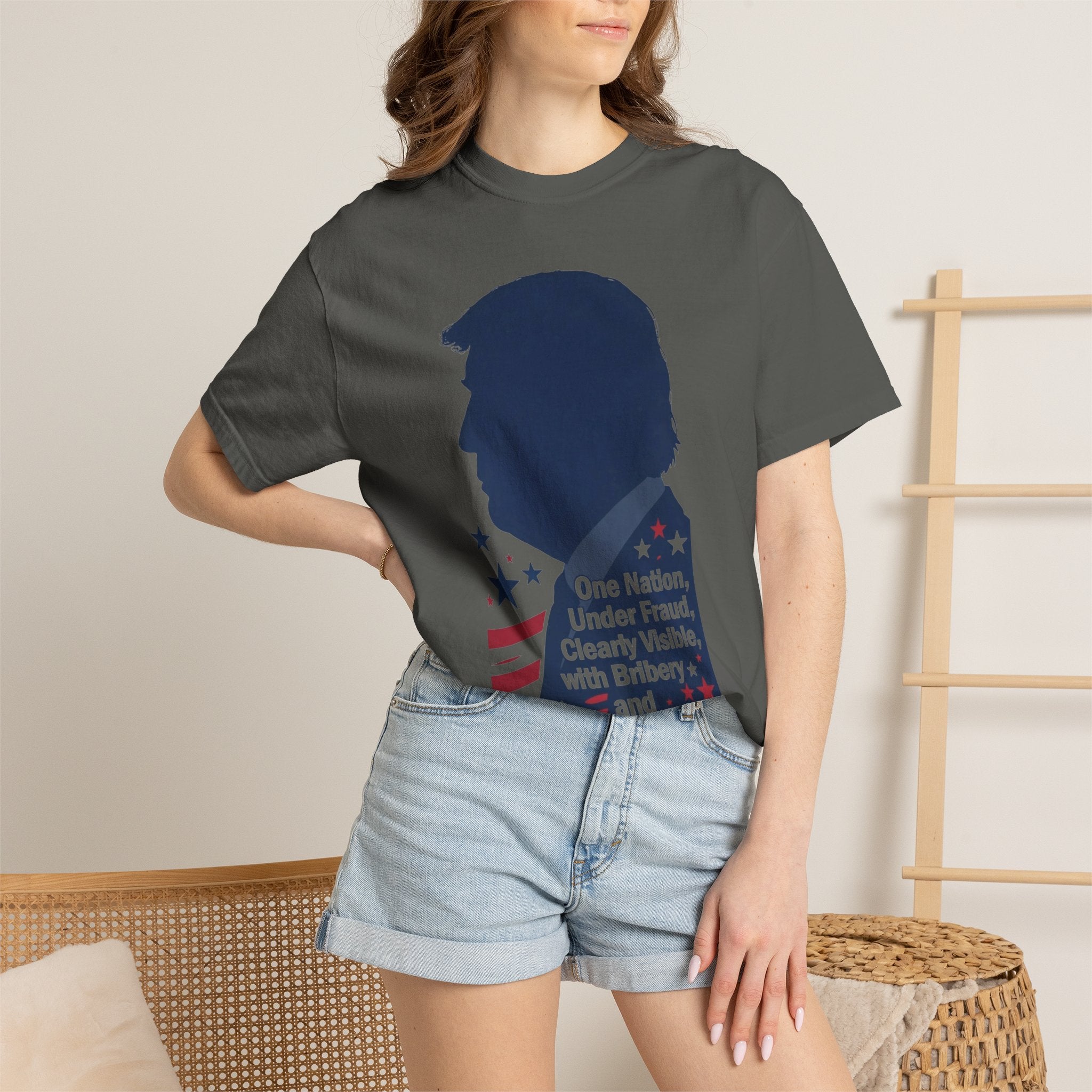 One Nation Under Fraud | Garment-Dyed Tee — AttitudeShirts