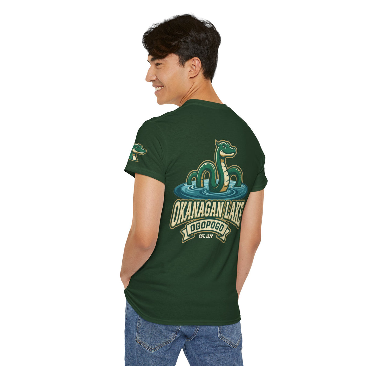 Color: Forest Green | Ogopogo (Canada) Premium Graphic Tee