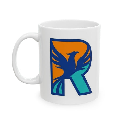 "Born to Rise" White Ceramic Mug — Graphic