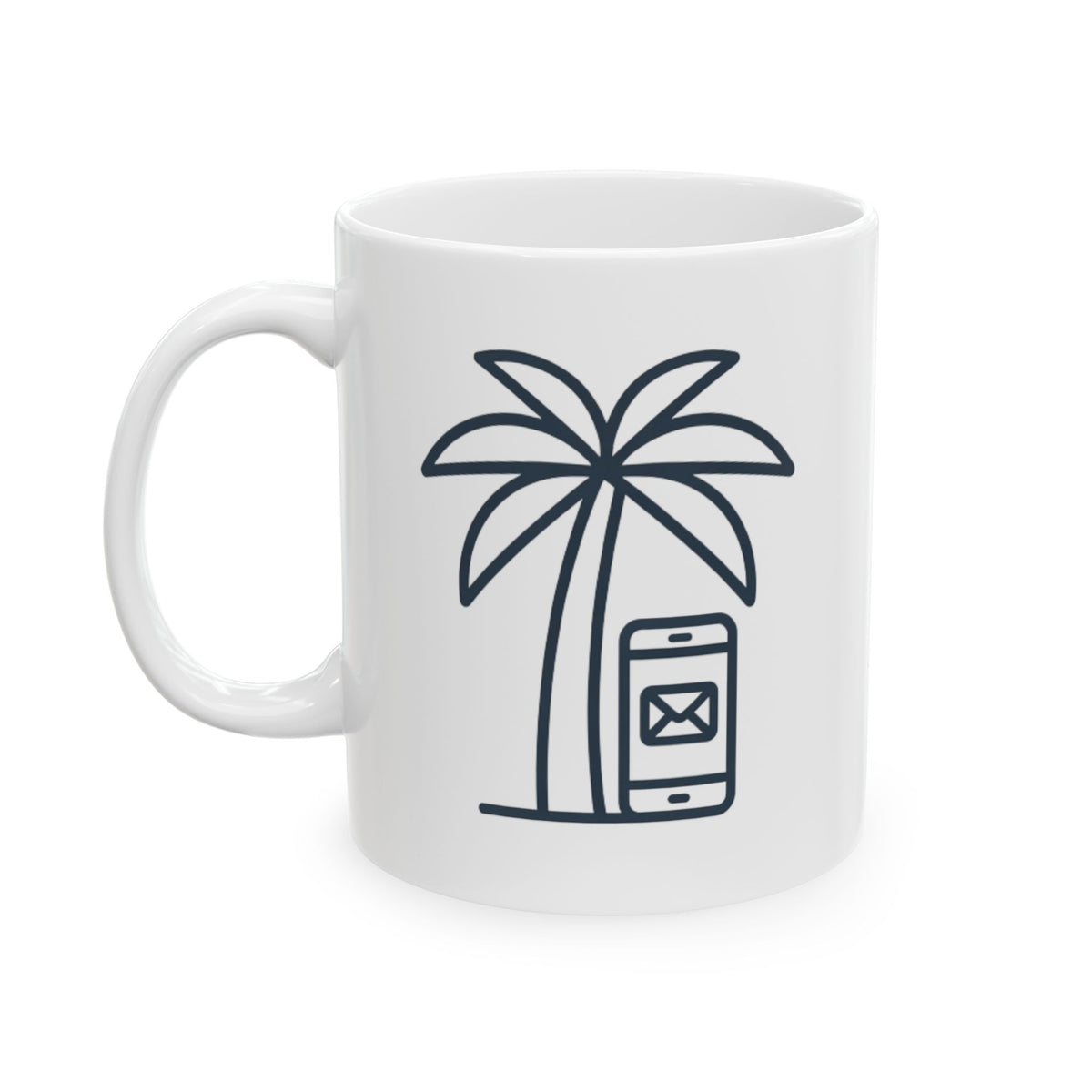"Out of Office" White Ceramic Mug — Graphic