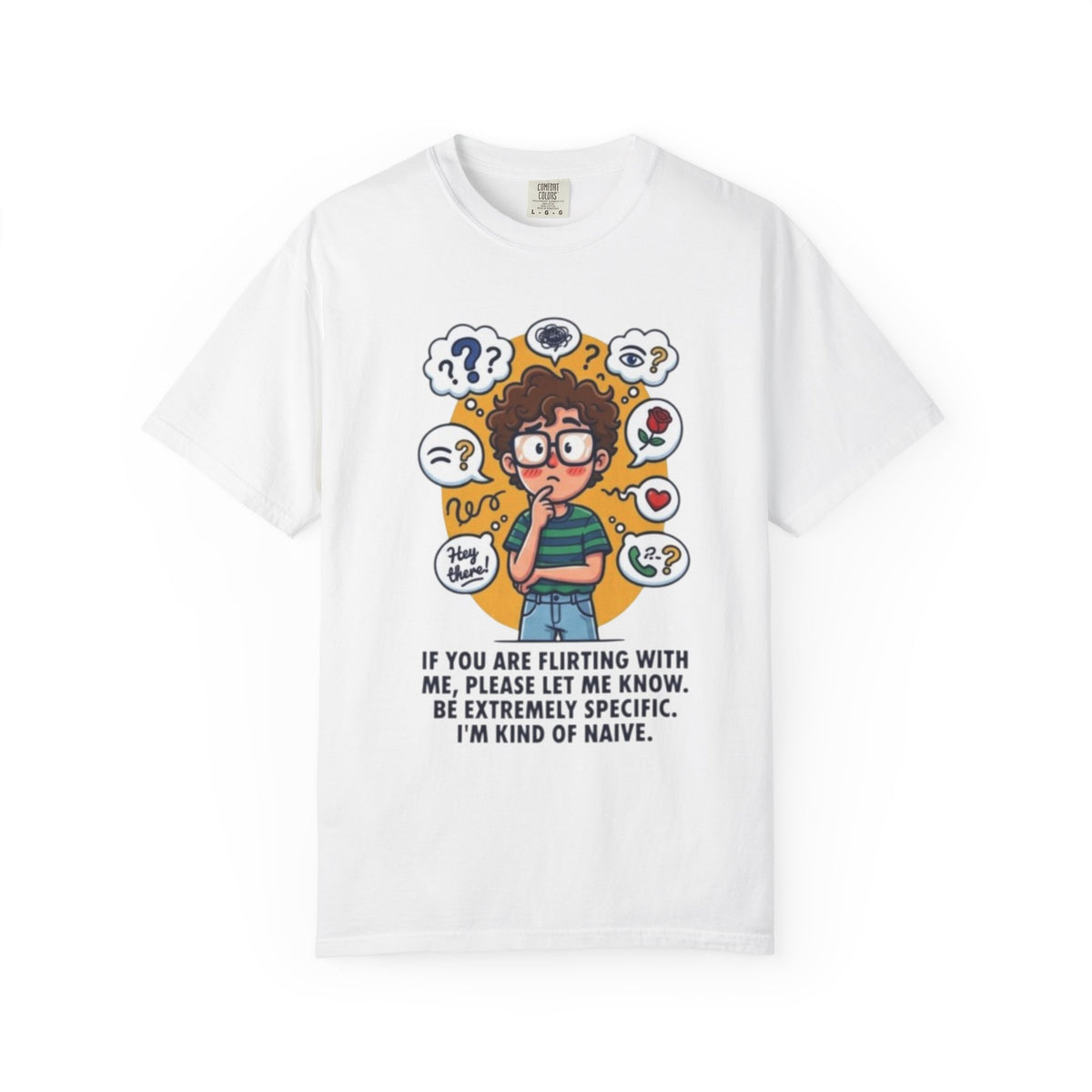Color: White | Flirting Unisex Garment-Dyed Tee
