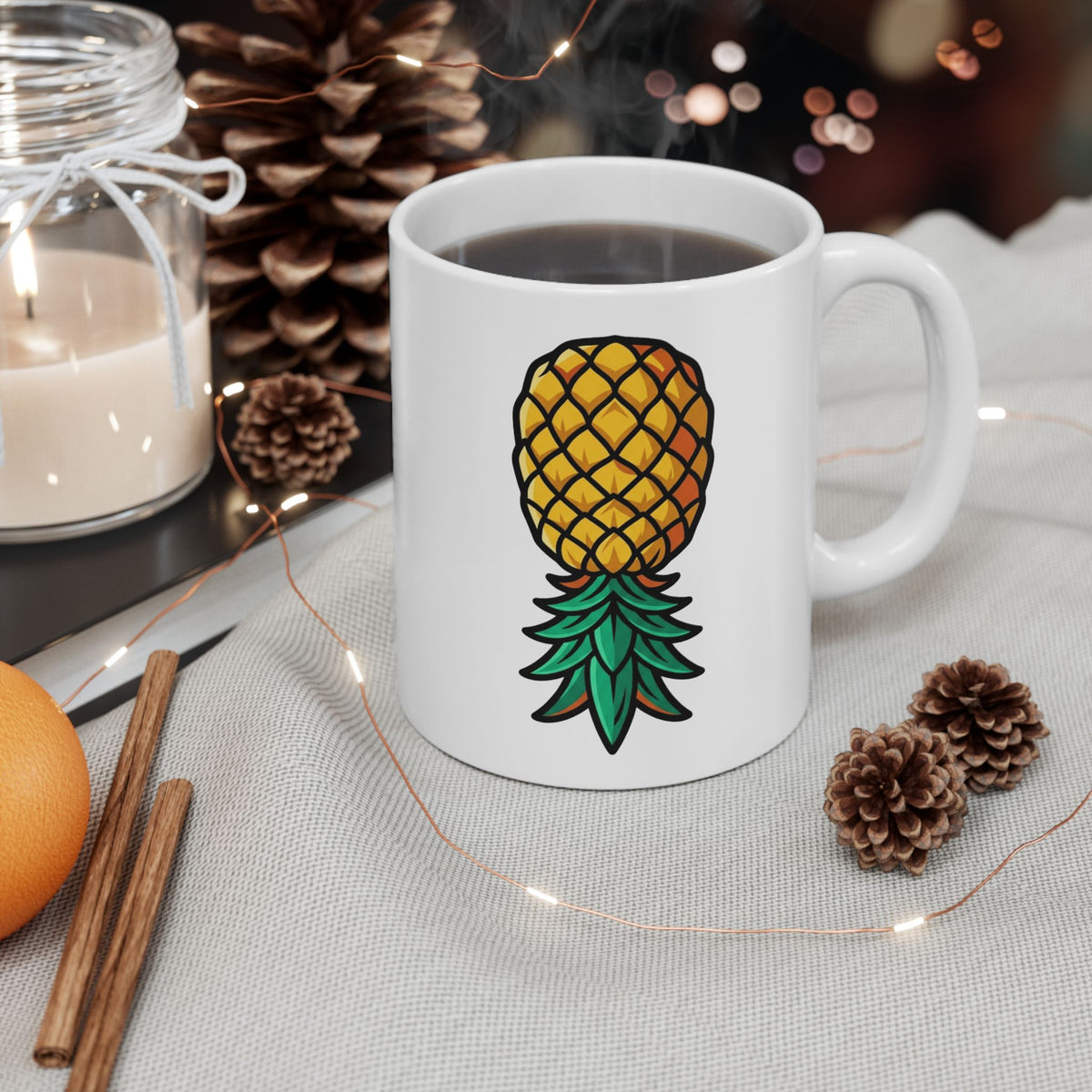 "Good Eating" White Ceramic Mug — Graphic
