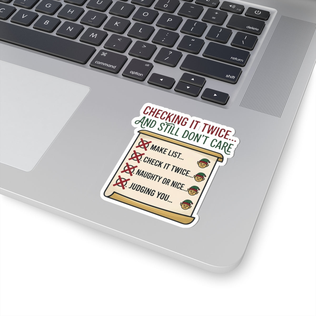 "Checking It Twice" Sticker — Main