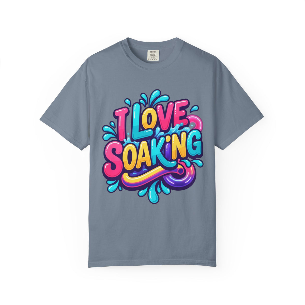 Color: Blue Jean | I Love Soaking Unisex Garment-Dyed Tee