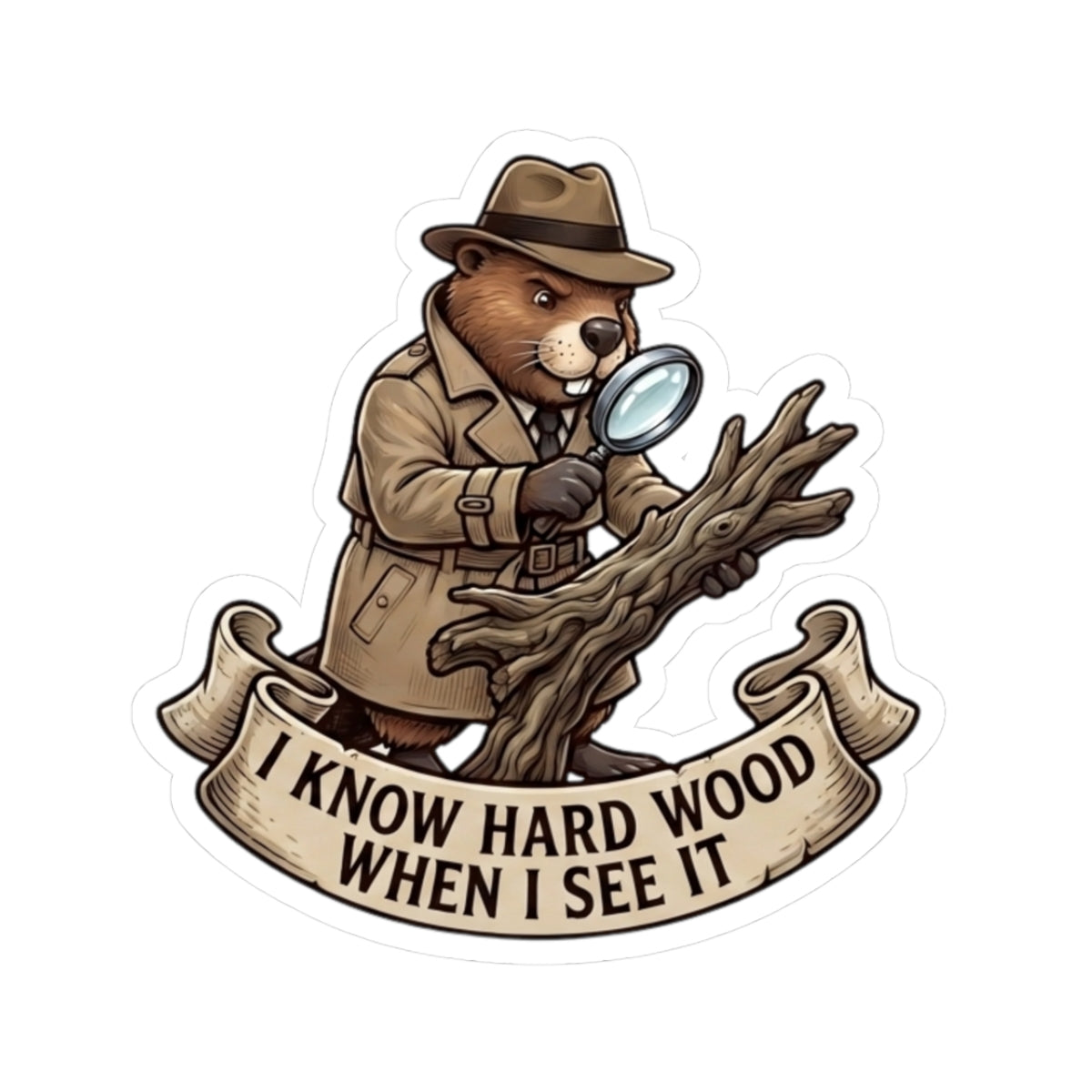 "I Know Hard Wood" Sticker — Main
