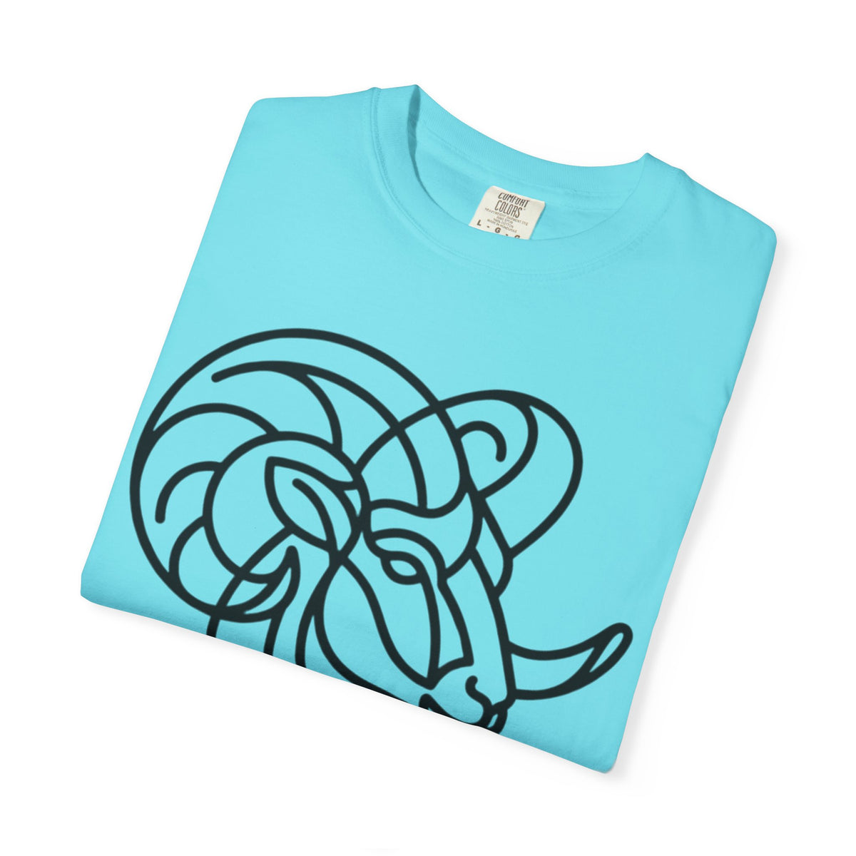 "Aries The Minimalist Ram" Unisex Garment-Dyed Tee