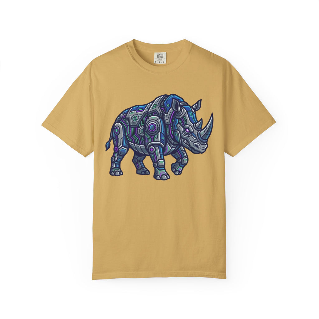 "Cyber Rhino" Unisex Garment-Dyed Tee