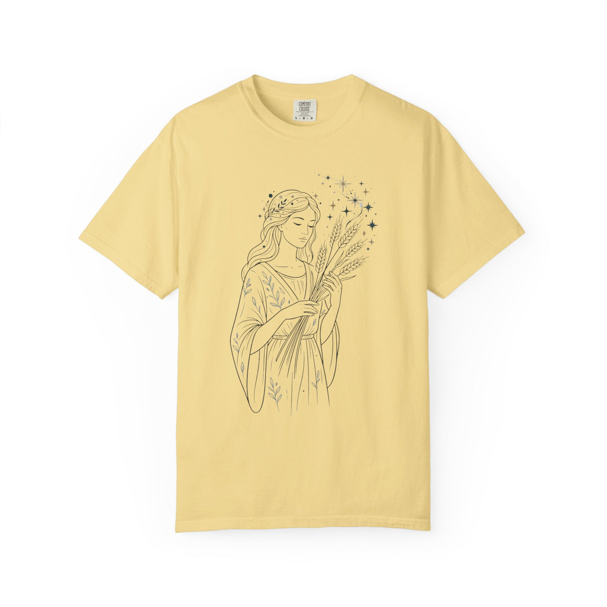 "Virgo The Wheat Maiden" Unisex Garment-Dyed Tee