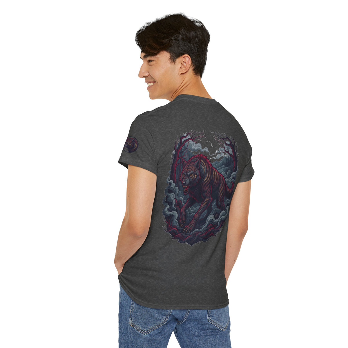 Color: Dark Heather | The Beast of Gévaudan (France) Premium Graphic Tee