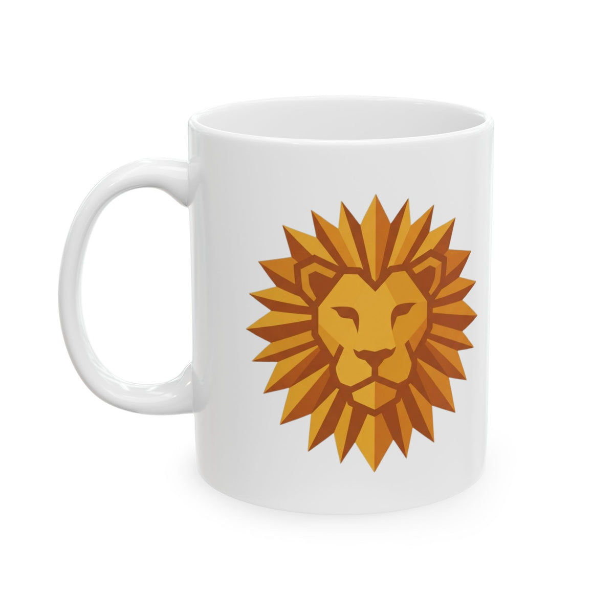 "Leo The Solar Lion" White Ceramic Mug — Graphic