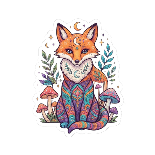 "Hippy Fox" Sticker — Main