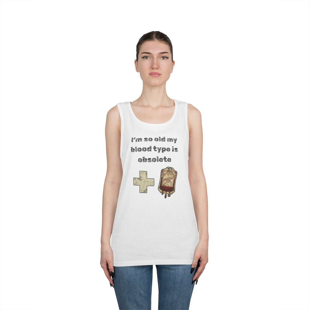 Color: White | Blood Type Tank Top