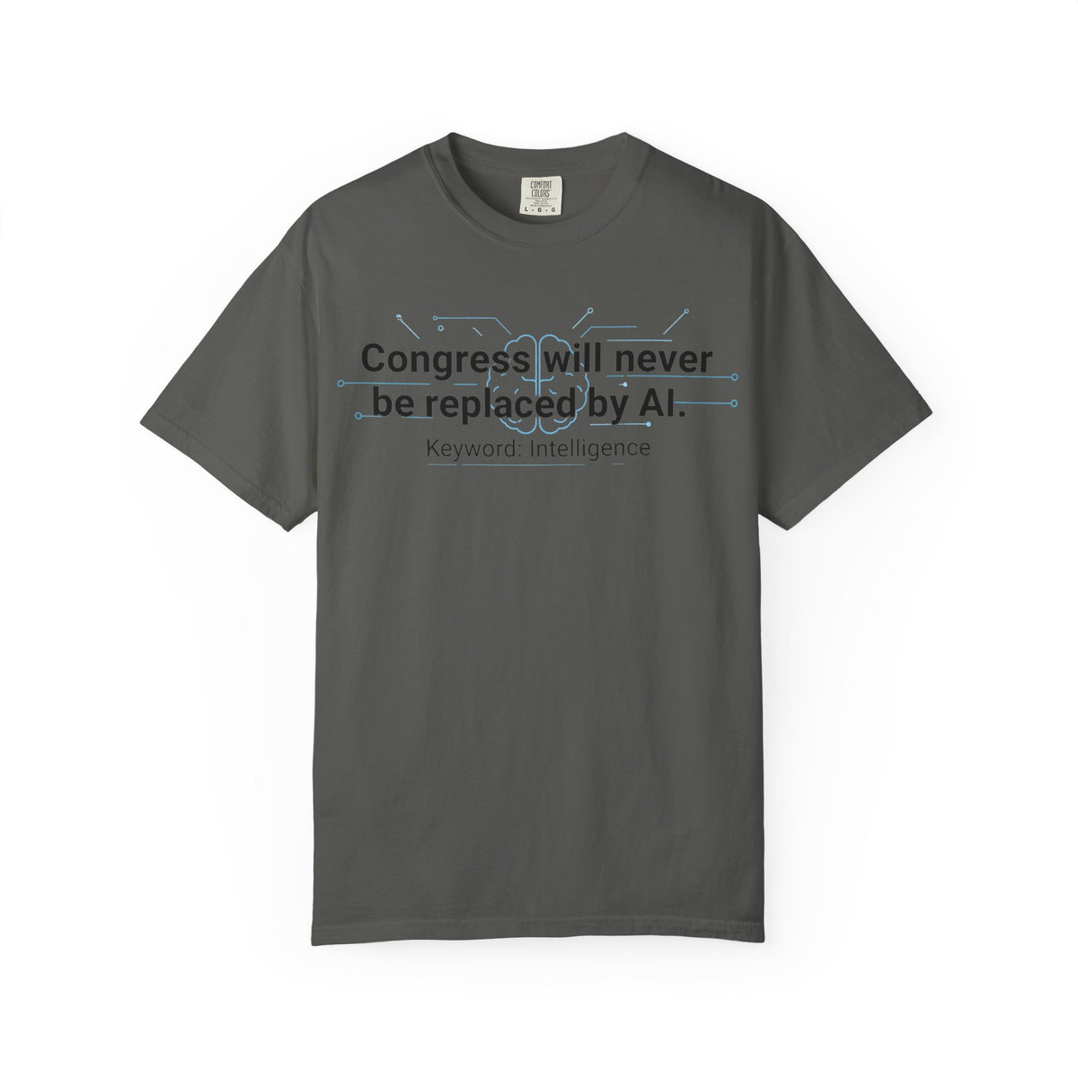 Color: Pepper | Congress vs. AI T-Shirt Unisex Garment-Dyed T-shirt