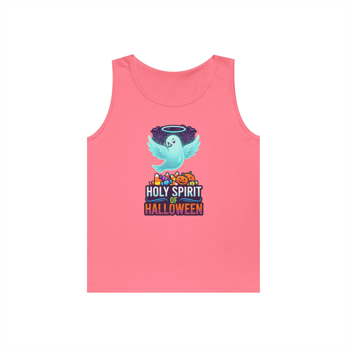 Color: Safety Pink | Holy Spirit of Halloween Tank Top