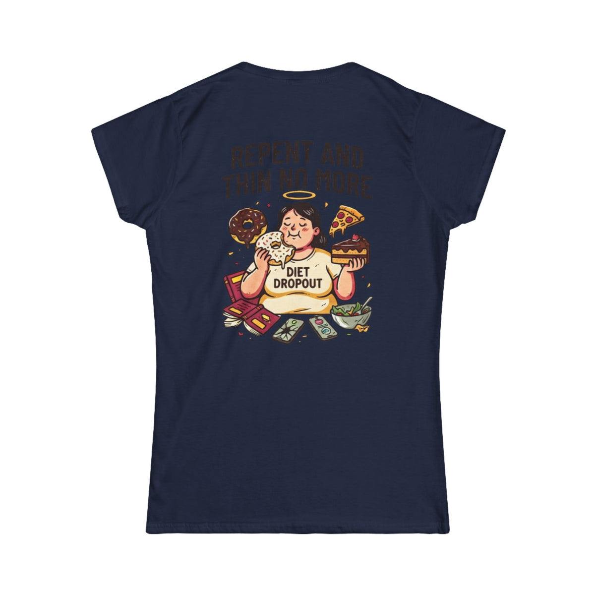 Color: Navy | Repent and Thin No More Women's Tee