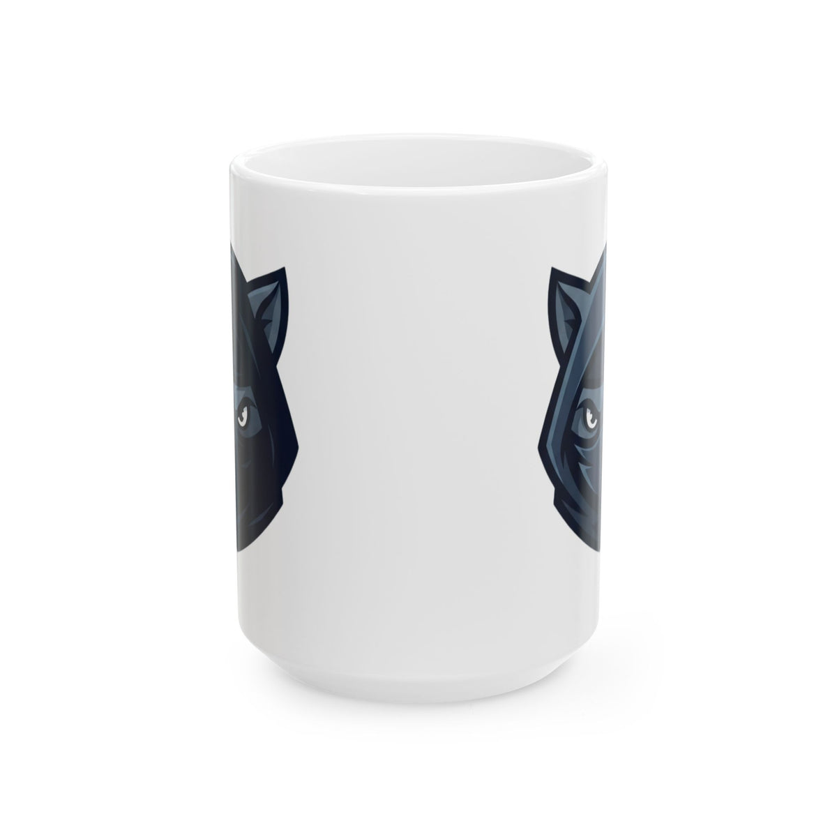 "Ninja Cat Credible" White Ceramic Mug — Graphic