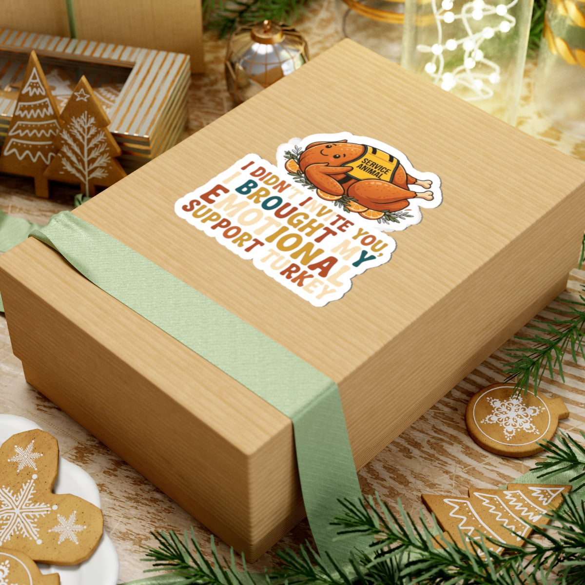 "Emotional Support Turkey" Sticker — Main