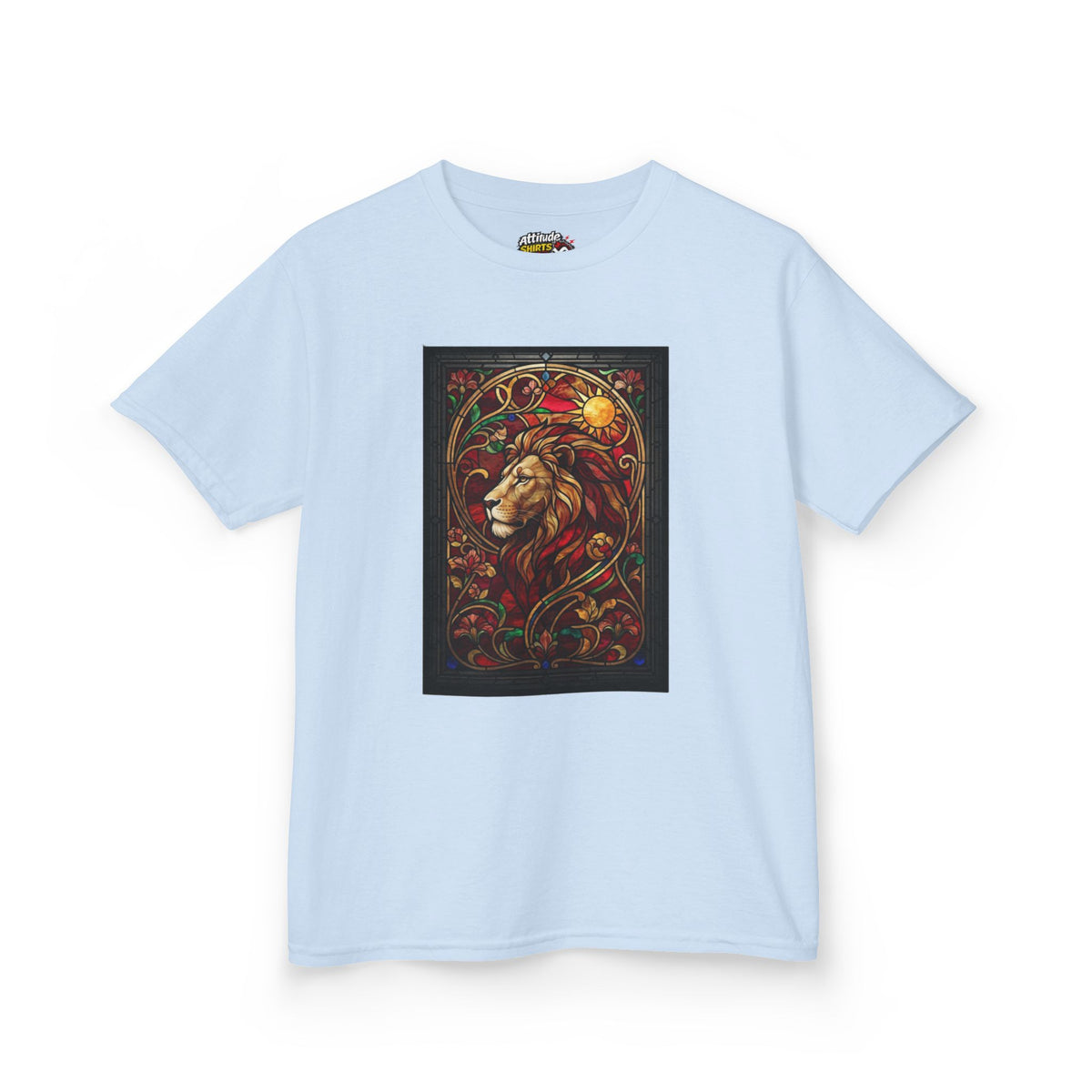 "Stained Glass Sign LEO" Kids Tee
