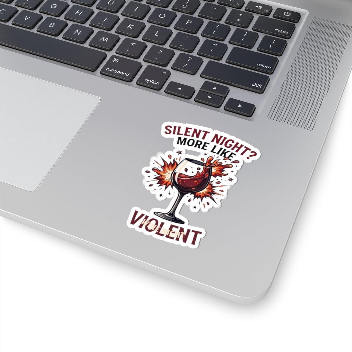 "Silent Night - Violent Wine Night" Sticker — Main