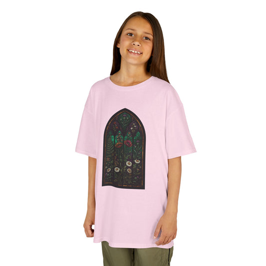 "Stained Glass Floral" Kids Tee