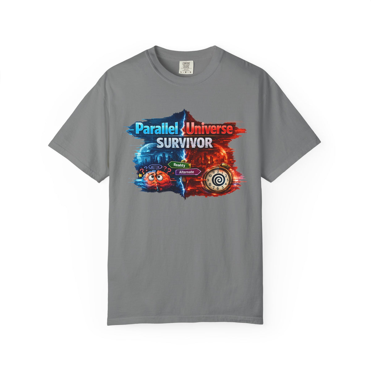 Color: Grey | I Survived the Other Timeline | Garment-Dyed Tee — AttitudeShirts