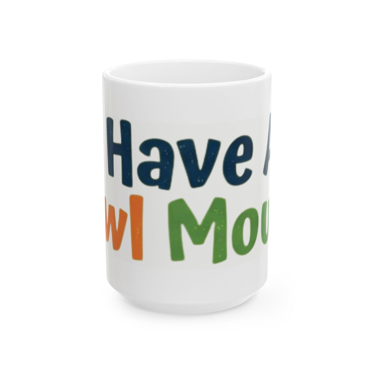 "Fowl Mouth" White Ceramic Mug — Graphic