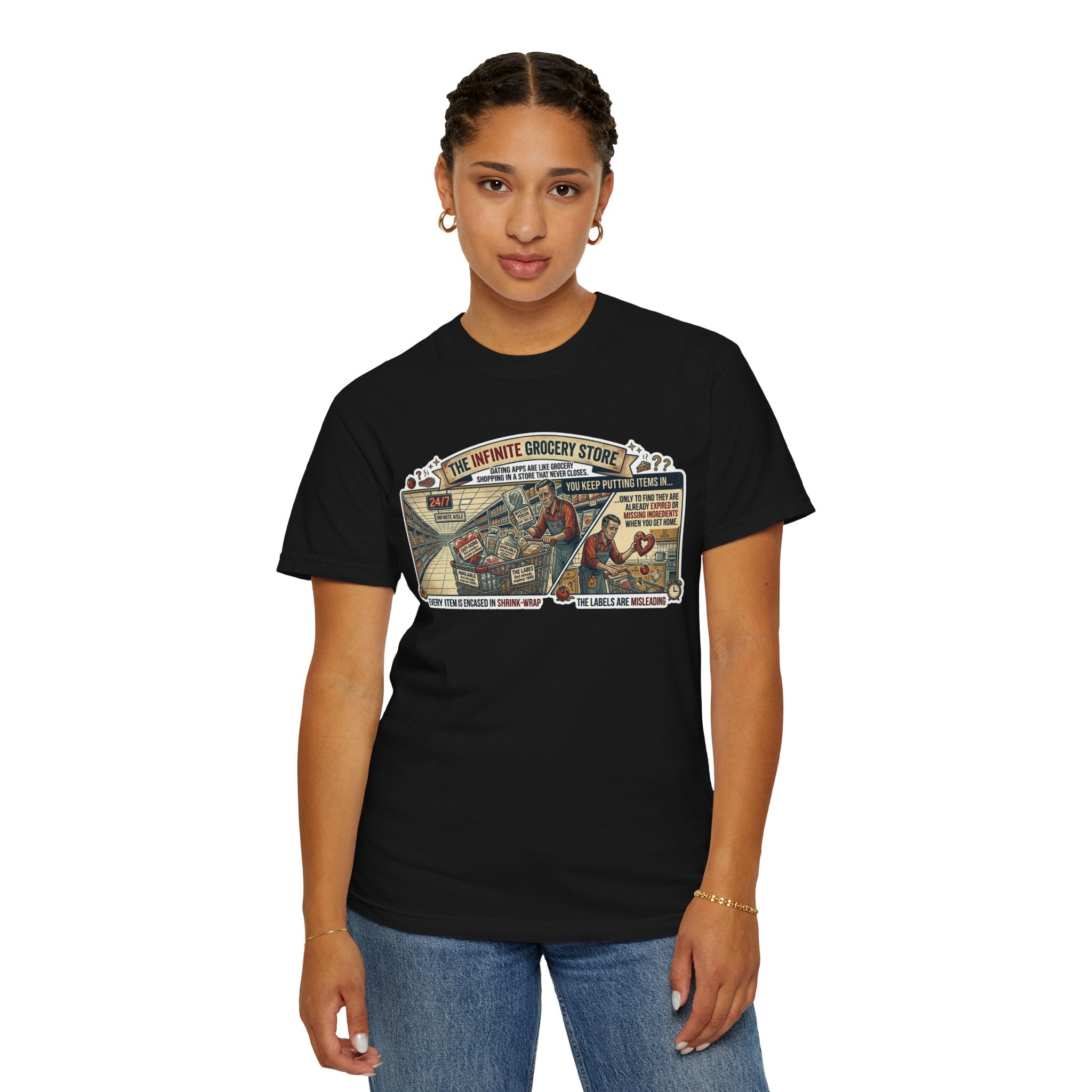 "Infinite Grocery Store" Unisex Garment-Dyed Tee