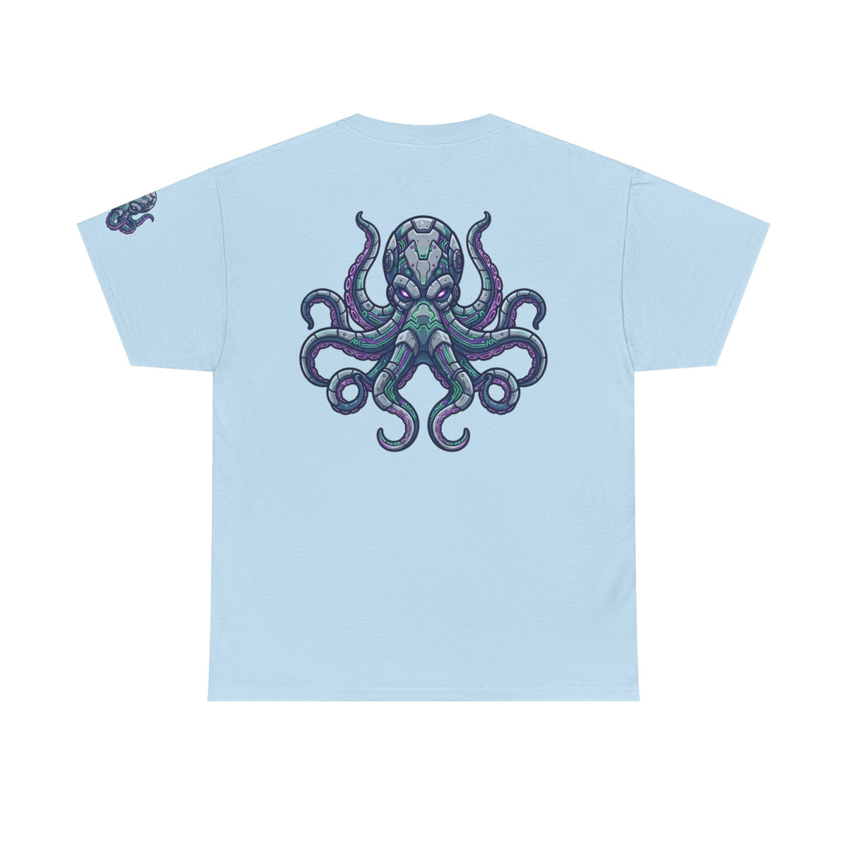 Color: Light Blue | Cyber Octopus Premium Graphic Tee