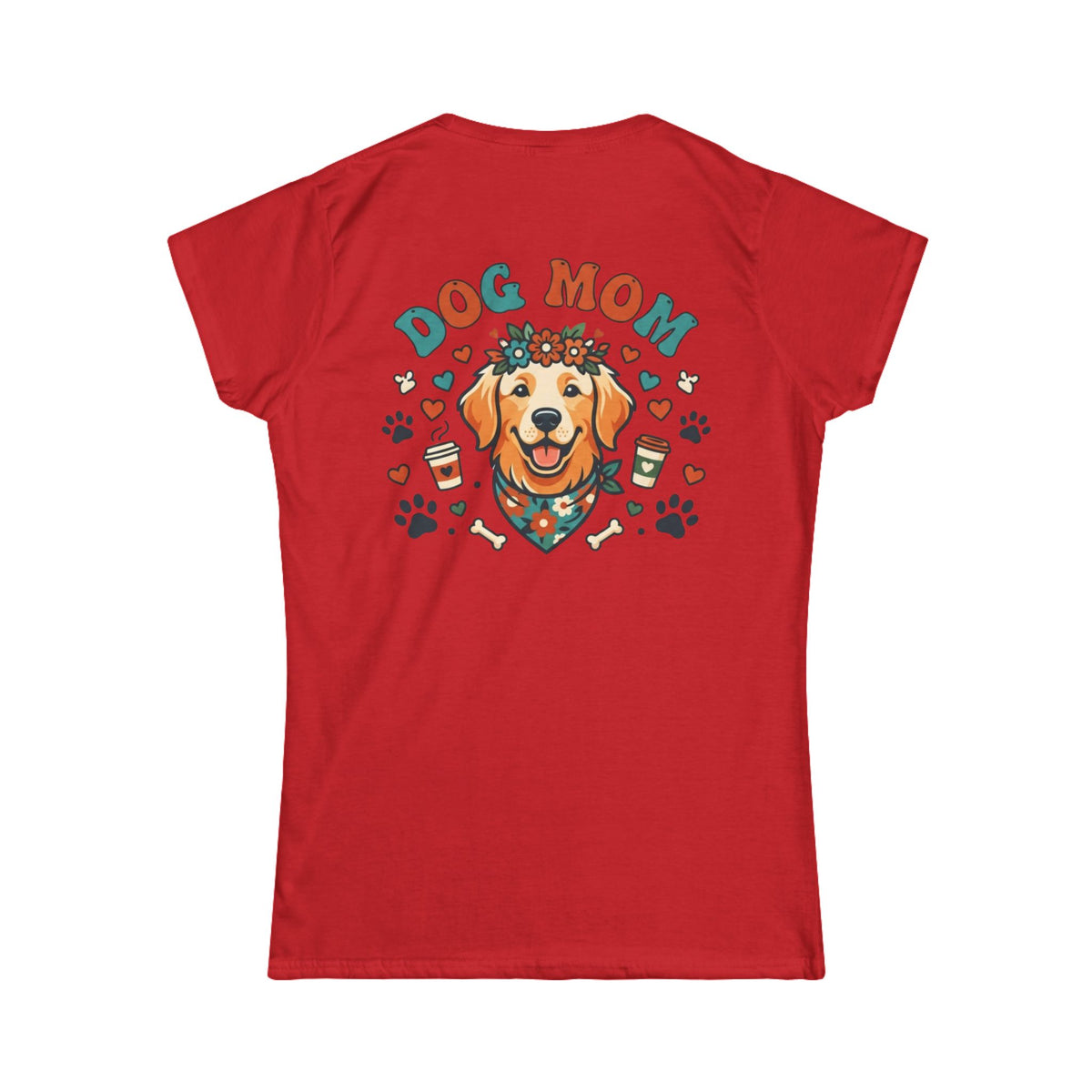 Color: Red | Dog Mom Women's Tee