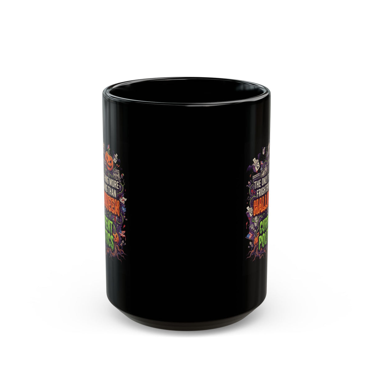 "Current Politics" Black Ceramic Mug