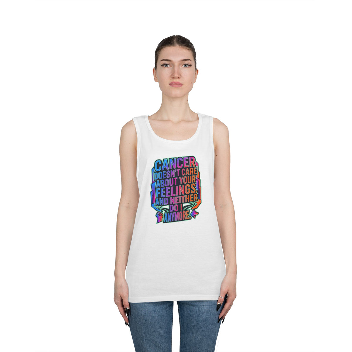 Color: White | Cancer Doesn't Care About Your Feelings Tank Top